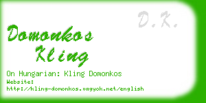 domonkos kling business card